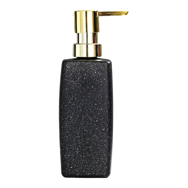 Dispensador de jabón líquido para baño, vacío, 350 ml, duradero Negro