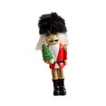 thumbnail image 3 of GUOOL Christmas Nutcracker Ornament Resin Decorative Statue for Table Home Holiday Black Hat, 3 of 9