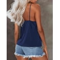 thumbnail image 4 of Oudiya Womens Silk Satin Tank Tops V Neck Camisole Spaghetti Strap Top Summer Basic Blouse, 4 of 6