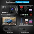 thumbnail image 2 of Dash Cam Front and Rear, Dash Camera for Cars WiFi/APP Control Dual Dashcam W/ 64GB Card, 2.5K Dash Cam Front+1080P Rear Car Camera W/Super Night Vis, 2 of 9