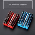 thumbnail image 3 of Shengyu 33 Pcs Embout de Tournevis Électrique Accessoires de Tournevis à Trois Griffes Kit d'Outils à Main Étanche Support de Dégagement Rapide Boîte Rouge, 3 of 6