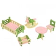 thumbnail image 6 of BESTSKY 2026 New Colorful Wooden Doll House Furniture Room Set,Wood Miniature Bathroom/ Living Room/ Bedroom/ Kitchen House Furniture Dollhouse Doll Decoration Accessories Pretend Play Kids Toys, 6 of 6