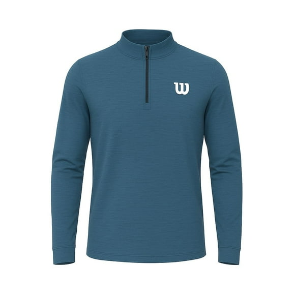 Sudadera Deportiva Wilson para Hombre Cierre al Pecho Color Azul Marino Talla CH