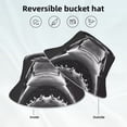 thumbnail image 2 of Balery Black And White Shark Sombreros para el sol para hombre y mujer, sombrero de pescador con UPF 50+, 2 of 6