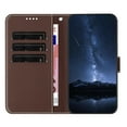 thumbnail image 5 of for iPhone 13 Case Wallet with Card Holder, Business PU Leather Kickstand Magnetic Closure Shockproof Folio Book Style Protective Purse Cover Case for iPhone 13, Brown, 5 of 9