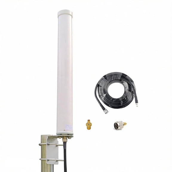 12dBi Outdoor Omni-Directional 4G 5G LTE Antenna, 698-3800MHz, TS9 to SMA, for Router Modem Signal Booster