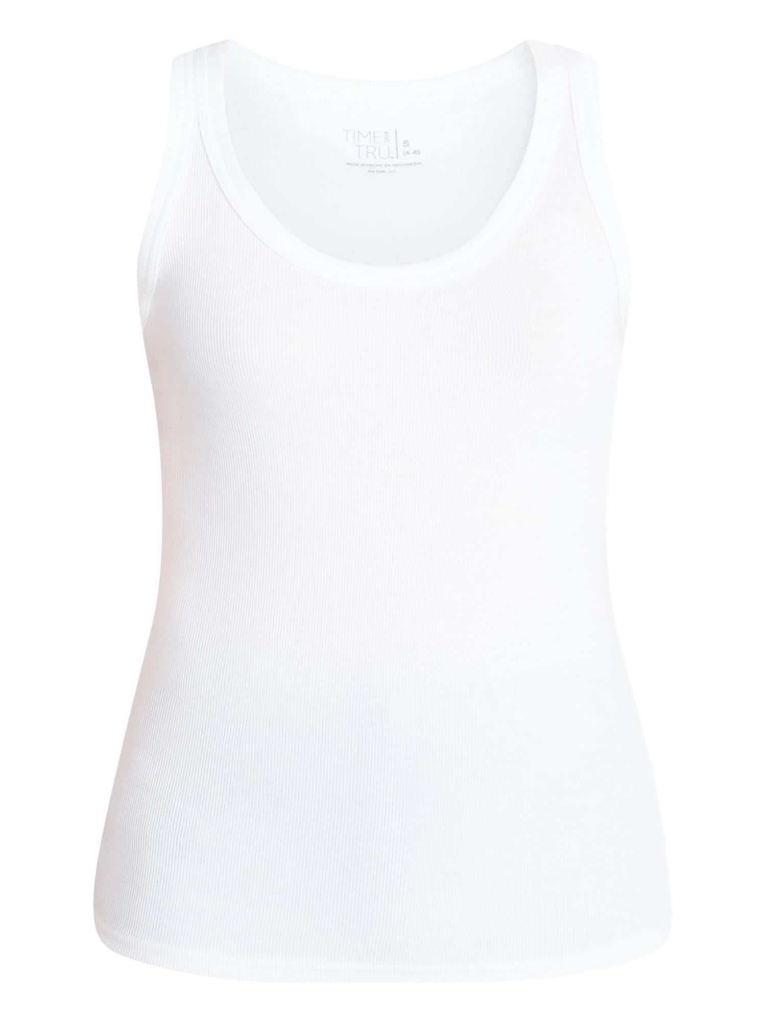 Time and Tru Women's Ribbed Tank Top, Sizes XS-XXXL