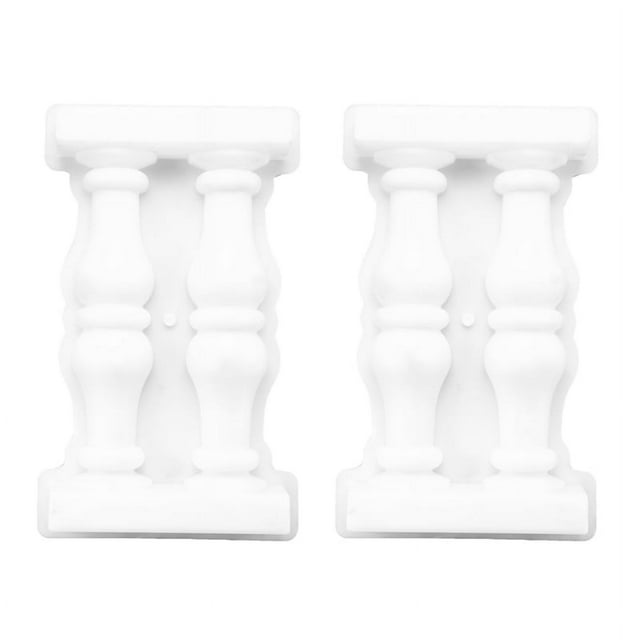 2 Pcs Roman Column Mould DIY Paving Molds Balcony Fence Garden Pool Cement Railing Plaster Concrete Mould Guardrail