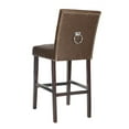 thumbnail image 4 of SAFAVIEH Nikita 30.5 in. H Modern Bar Stool with Ring, Brown, Set of 2, 4 of 11