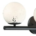 thumbnail image 4 of Designers Fountain Crown Heights 25 inch 3-Light Matte Black Bathroom Vanity Light Fixture with White Art Glass Shades, D252C-3B-AG-MB, 4 of 6