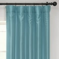 thumbnail image 4 of Half Price Drapes Nassau Blue Faux Dupioni Silk Blackout Curtains for Bedrooms (1 Panel), 50WX 108L, 4 of 13
