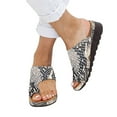thumbnail image 3 of Women Thick Bottomed Sandal Shoes Wedge Heel Sandals Clip Toe Summer Beach Shoes, 3 of 3