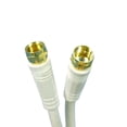 thumbnail image 2 of Leviton C5851-3GW 3-Foot Coaxial Video Cable, Gold Plug Ends, F-Type RG59, White, 2 of 3