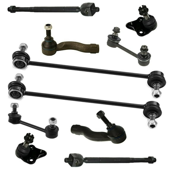 10 Pc Front & Rear Suspension Lower Ball Joints Tie Rod Ends Stabilizer Bar Links Left & Right Fits select: 2001-2003 TOYOTA RAV4