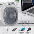 thumbnail image 3 of Ventilador de escritorio silencioso BLOOSOM Portátil USB Recargable blanco, 3 of 4