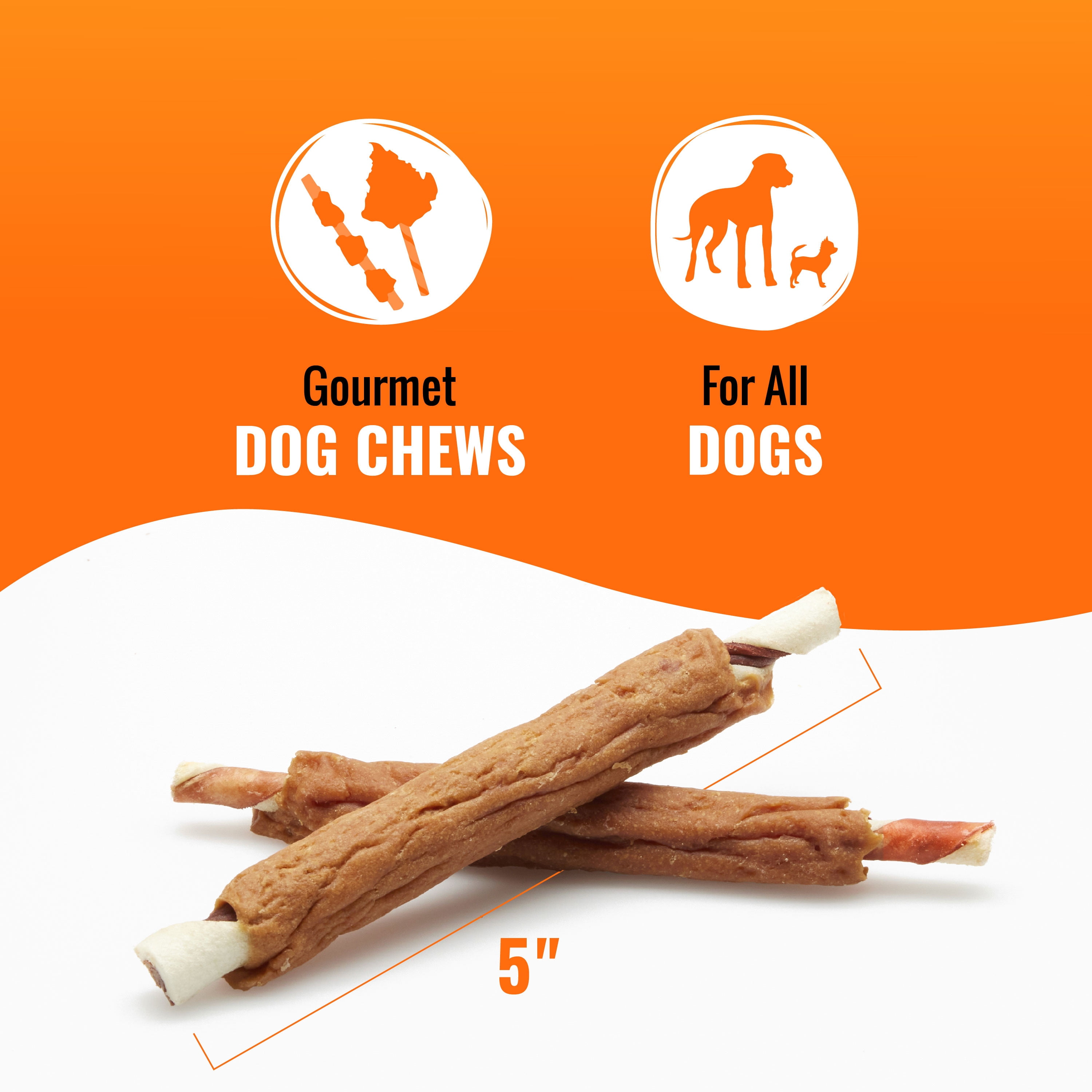 (6 pack) Good ’n’ Fun Triple Flavor Ribs, Rawhide Snack for All Dogs, 12 oz.