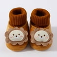 thumbnail image 5 of Jkety Baby Shoes Baby Boys Girls Canvas Sneakers Toddler Anti-Slip Shoes High-top First Walkers Crib Shoes Coffee,5, 5 of 7