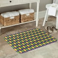 thumbnail image 7 of Rateoe Mardi Gras Pattern Flannel Door Mat Indoor Outdoor Entrance, Waterproof All-Weather Doormat,Fade Resistant, Low Profile Entryway Mat 16x24in, 7 of 7