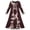 Wine2, variant on ZHOGXU Halloween Dresses For Women Skeleton Print Long Sleeves Crewneck Midi Dress Casual Fashion Dress,Dark Purple2,L