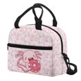 thumbnail image 3 of HUIACONG Lunch Bag with Cute Axolotl Print, Insulated Lunch Cooler Bag Made of Aluminum Film Material, Lightweight Soft Carrier for Office Hiking and Outdoor, 3 of 10