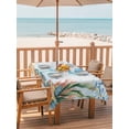 thumbnail image 2 of Outdoor Tablecloth with Umbrella Hole for Patio/Picnic/Party/Camping, Jellyfish Coastal Waterproof Table Cloth Rectangle Table Cover Washable, Summer Nautical Starfish Coral Ocean (52"x 70"), 2 of 8