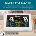 thumbnail image 4 of La Crosse Technology Wireless Atomic Digital Color Forecast Station with Alerts, White, 308-1414W, 4 of 9