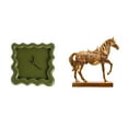 thumbnail image 1 of Reloj de pared,Reloj de pared decorativo para baño y dormitorio.,Reloj de pared cuadrado silencioso y sin tictac,regalo,Estatuas de caballos,Estatuas de caballos Figura de caballo Figura de, 1 of 8
