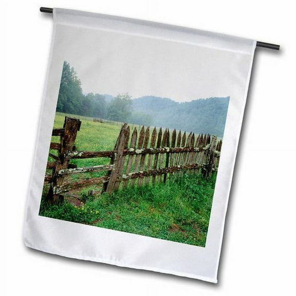 3dRose, USA, Tennessee, North Carolina, Road in Great Smoky Mountains National Park, 12 x 18 inch Garden Flag