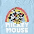 thumbnail image 2 of Men's Mickey & Friends Distressed Rainbow Friends  Graphic Tee Light Blue Small, 2 of 4