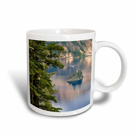 3dRose Oregon, Crater Lake NP. Phantom Ship - US38 RER0208 - Ric Ergenbright, Ceramic Mug, 15-ounce
