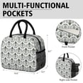 thumbnail image 6 of Lunch Bag Lunch Box for Women Reusable Insulated Lunch Bags,Water-Resistant Green Pineapple White Cooler Lunch Tote Bag, Large Capacity for Work Travel Picnic, 6 of 6