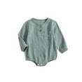 thumbnail image 1 of Bagilaanoe Newborn Baby Girl Boy Rompers Long Sleeve Bodysuit 6M 12M 18M 24M Infant Casual One Piece Jumpsuit, 1 of 9