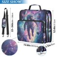 thumbnail image 2 of FORMRS Zipper Binder with Shoulder Strap 2-inch Ring 500 Sheet Capacity File Bag, Astronaut Pattern, 2 of 5