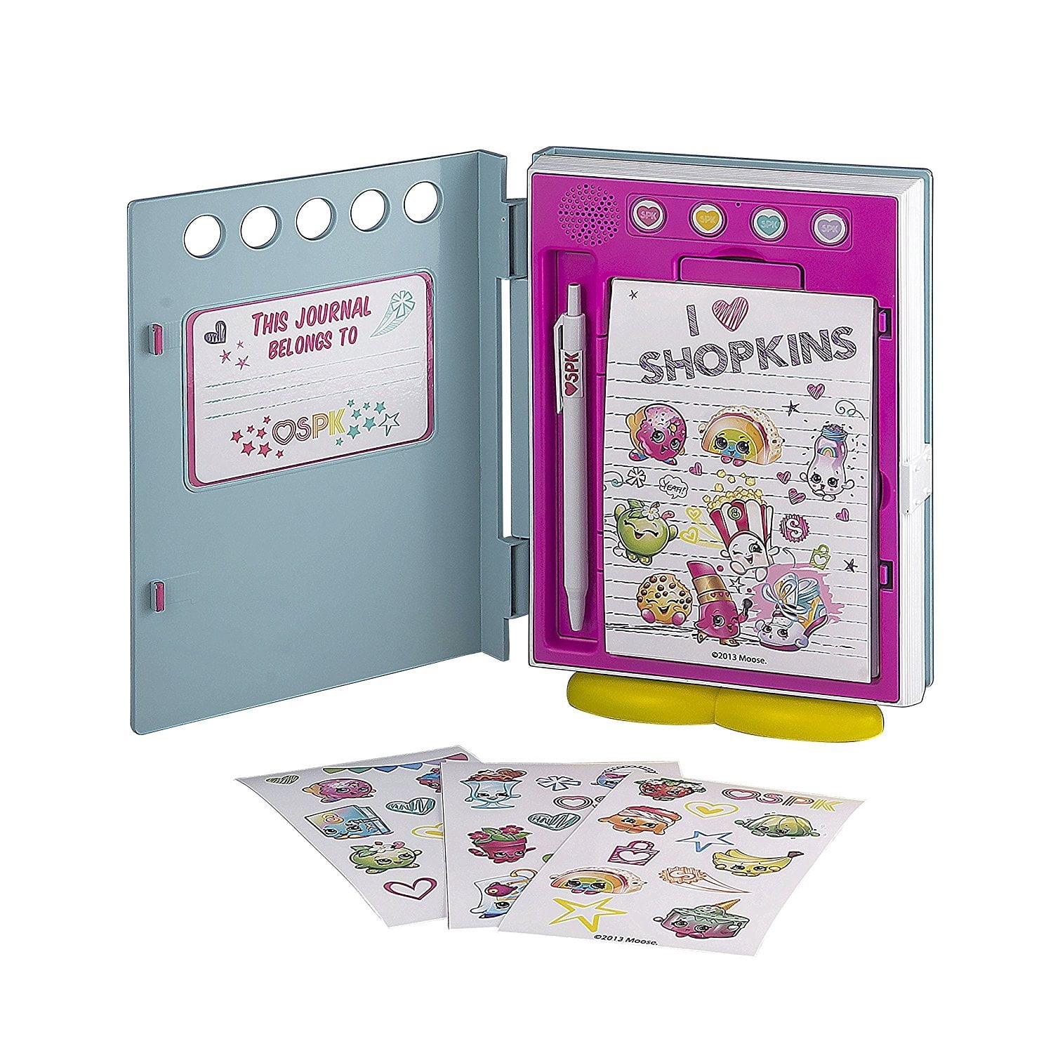 Shopkins Digital Journal with Pen & Stickers Secret Sally Design