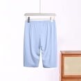 thumbnail image 6 of Womens Pajama Pants Dqueduo Women's Fashion Regular Waist Comfy Casual Exercise Pajama Shorts Mid Length Rayon Spandex Light Blue XXL, 6 of 6