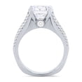thumbnail image 5 of 1.20 Carat Excellent Round Cut Real Diamond Latest Design Solitaire with Accents Engagement Ring for Ladies Solid 14K White Gold Size 7.5, 5 of 7