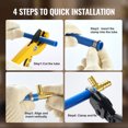 thumbnail image 4 of VEVOR Pipe Fittings 1/2" 50PCS Brass Clamp-style Tee for Heating/Shower System, 4 of 9