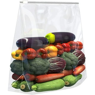[ 49 COUNT ] Extra Large Strong Clear Resealable Zipper Food Storage Bags,  3.5 Gallon BIG Size, 16x18, 2 MILL - Great for Freezer or Storage