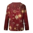 thumbnail image 5 of Besolor Christmas Sweatshirts for Women Printed Crewneck Long Sleeve Graphic Blouse Casual Loose Xmas Pullover Tops, 5 of 5