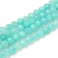 thumbnail image 2 of 2strands Natural Amazonite Beads Strands Grade A Faceted Round 4mm Hole: 0.5mm about 98pcs/strand 15.7 inch(40cm) Blue, 2 of 5