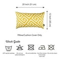 thumbnail image 5 of Decorative Throw Pillow Cover Set of 4 Greek Key 12" x 20" Yellow & White Lumbar for Couch, Bedding, 5 of 5