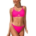 thumbnail image 3 of BeautyIn Women Bikini Swimsuit V Neck Push Up High Cut Bathing Suits, 3 of 6