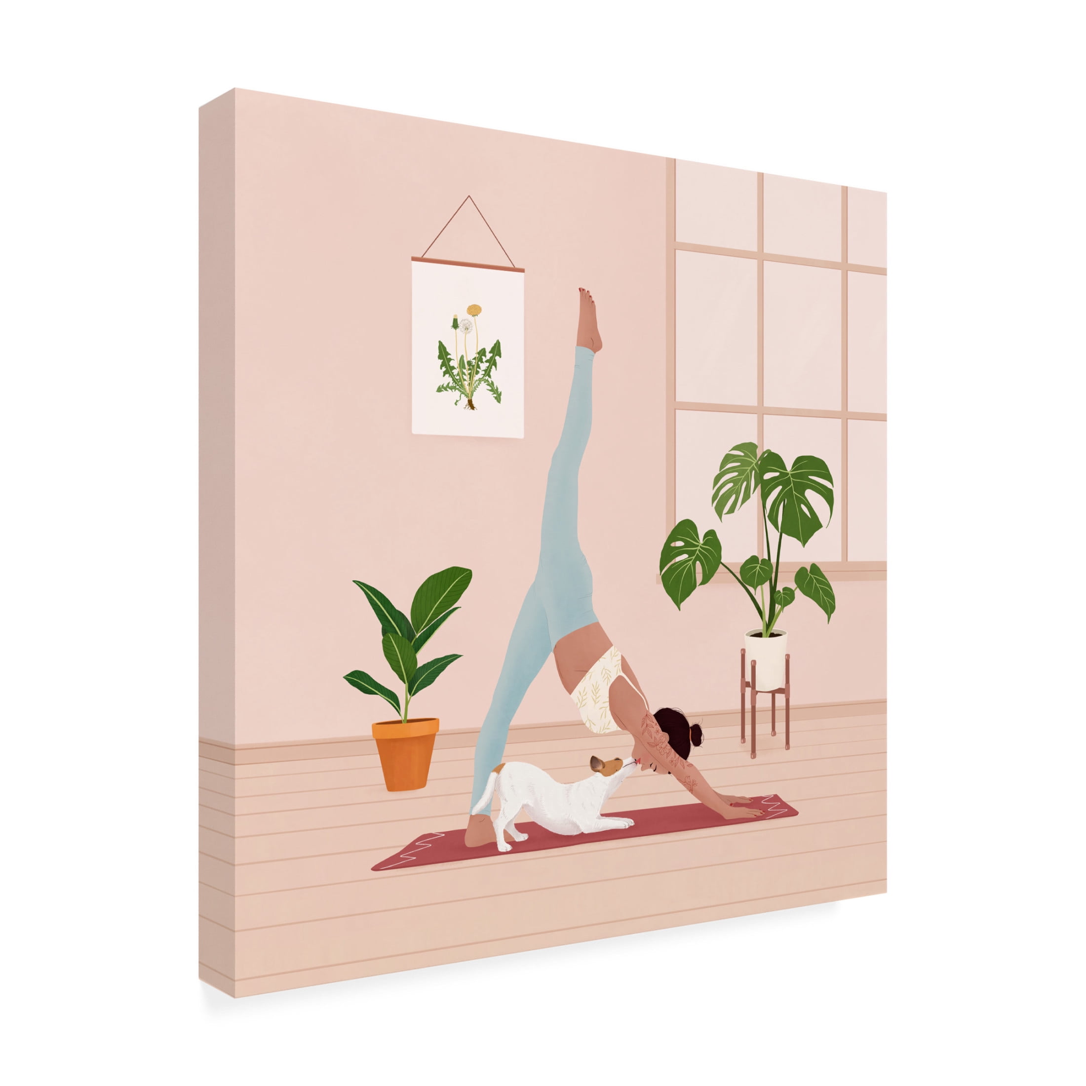 Trademark Fine Art Petra Holikova Downward Dog Canvas Wall Art