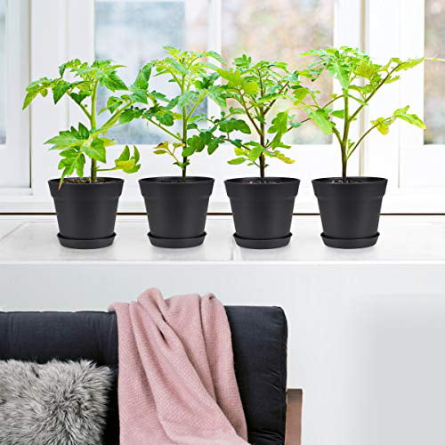 15 Pack 6 inch Plastic Planters with Multiple Drain... Details about   HOMENOTE Pots for Plants 