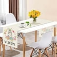 thumbnail image 2 of WMGHA Easter Table Runner Festive Bunny Egg Small Print Vintage Easter Decoration Linen Tablecloth Easter Home Decor Table for Oval Table,Easter Decorations For Home Tablecloth, 2 of 4