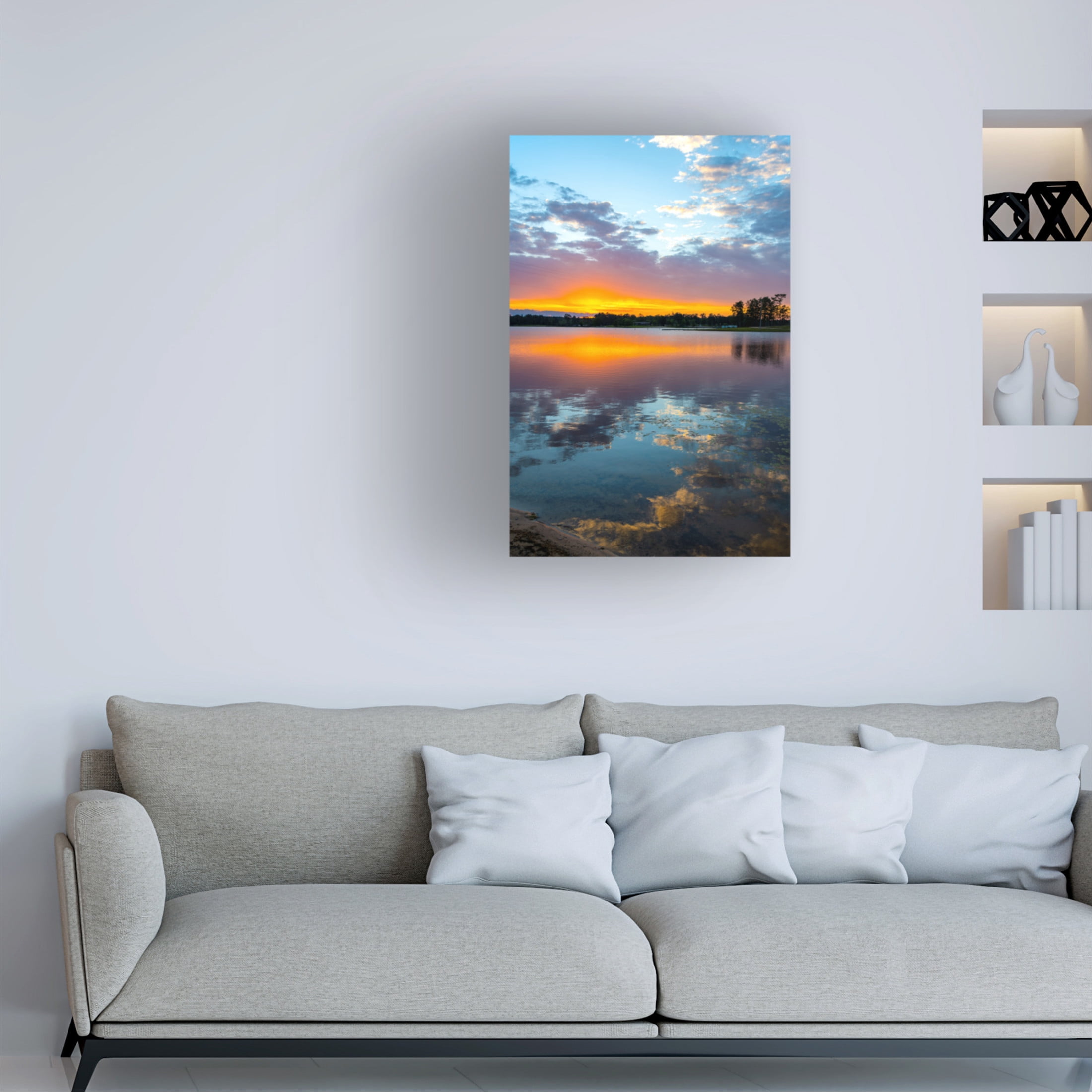Canvas Wall Art - Robert Michaud 'Sunset Paul B Johnson Sp 2' Wall Art for Living Room, Bedroom, or Office Décor by Trademark Fine Art - 12 x 19 Inches