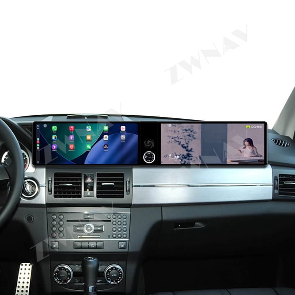 ZWNAV Dual 12.3 inch for Mercedes-Benz GLK 2009-2012 GPS Navigation Android 13 Car Radio CarPlay Multimedia Player Head Stereo Unit HD Screen