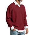 thumbnail image 4 of Men Waffle Sweatshirt Casual Long Sleeve Polo Shirts Loose Lightweight Pullover Tops Fashion Fall Clothes, 4 of 8