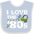 thumbnail image 3 of Inktastic I Love the '80s-musical Notes Boys or Girls Baby Bib, 3 of 4
