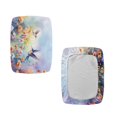 thumbnail image 3 of FOR U DESIGNS Hummingbird Daisy Print Stool Covers Rectangle 2 Pack Washable Pub Counter Bar Stool Covers Anti-Dust Vanity Chair Cover Bench Seat Protector with Elastic Band, 3 of 9